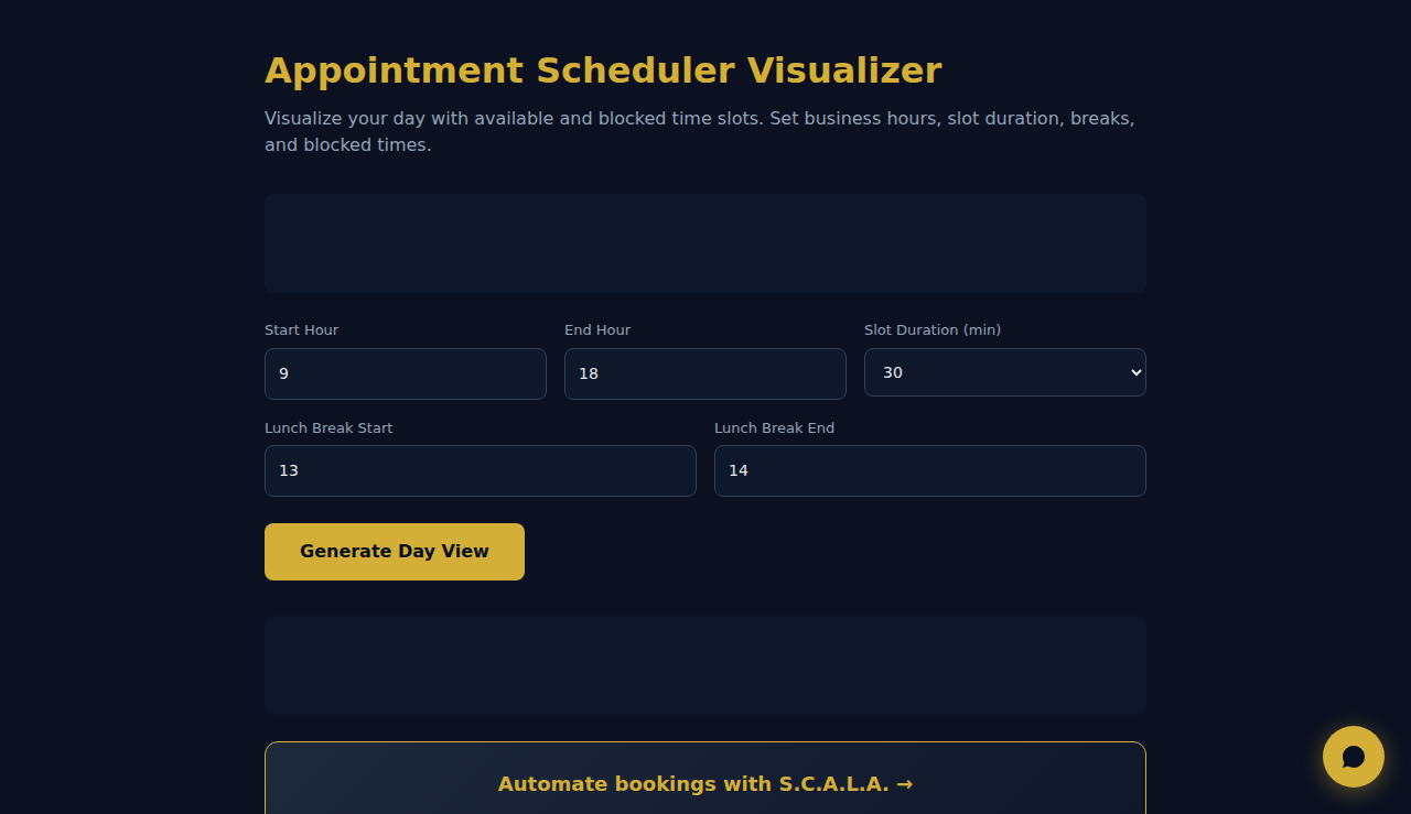 Appointment Scheduler Visualizer - S.C.A.L.A.