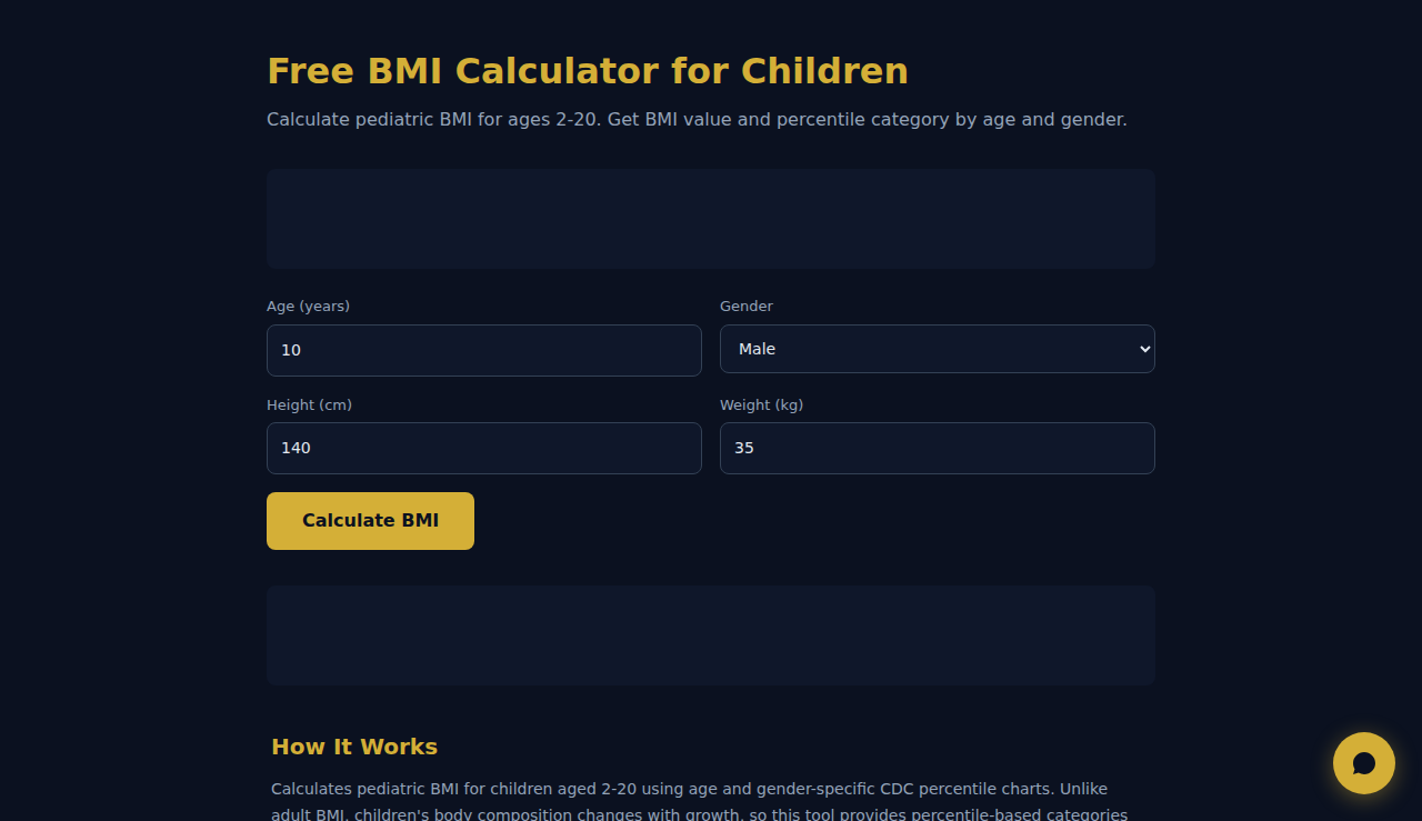 Free BMI Calculator for Children - S.C.A.L.A.