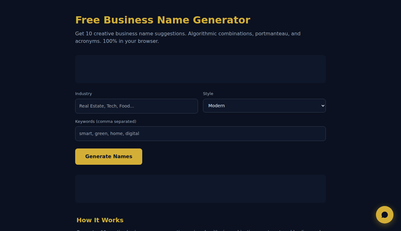 Free Business Name Generator - S.C.A.L.A.