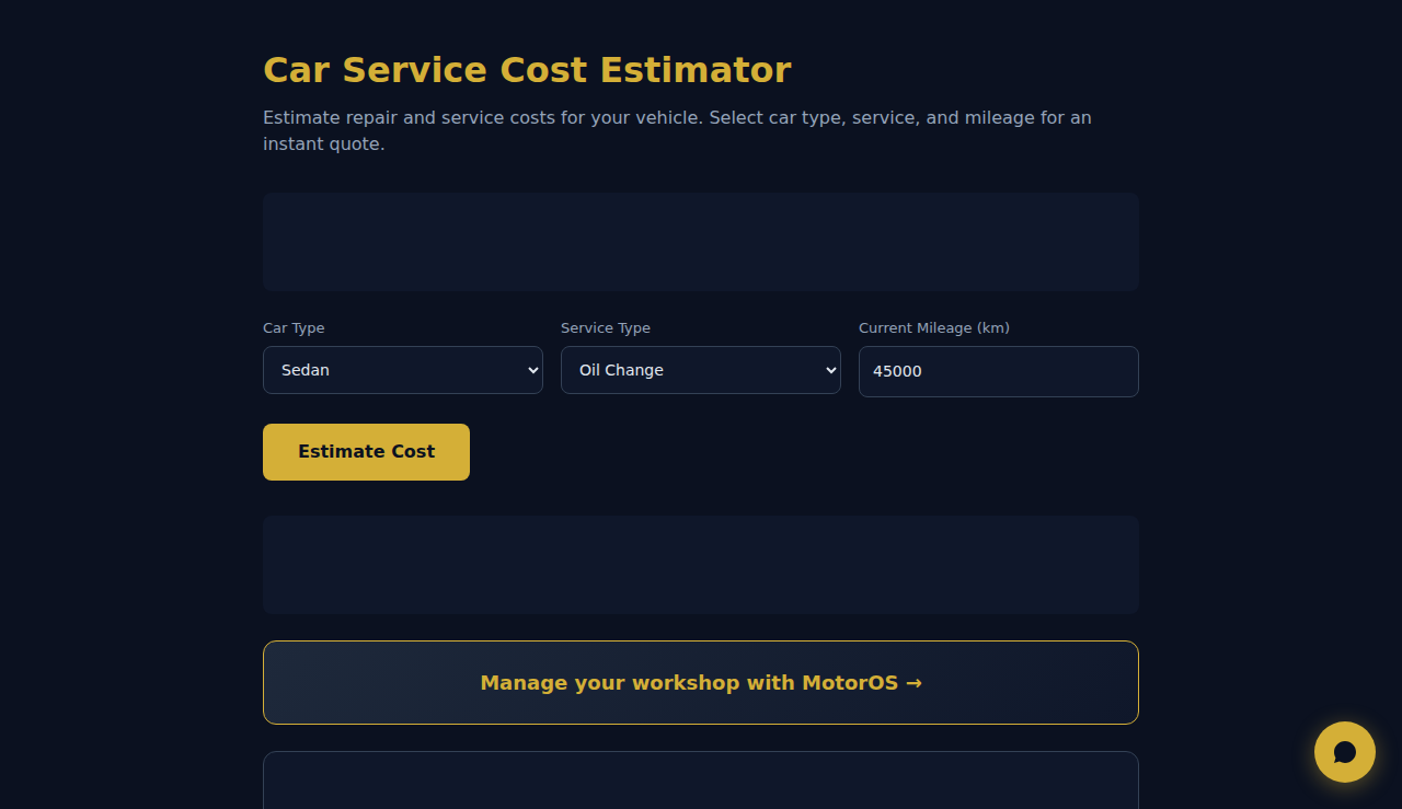 Car Service Cost Estimator - S.C.A.L.A.