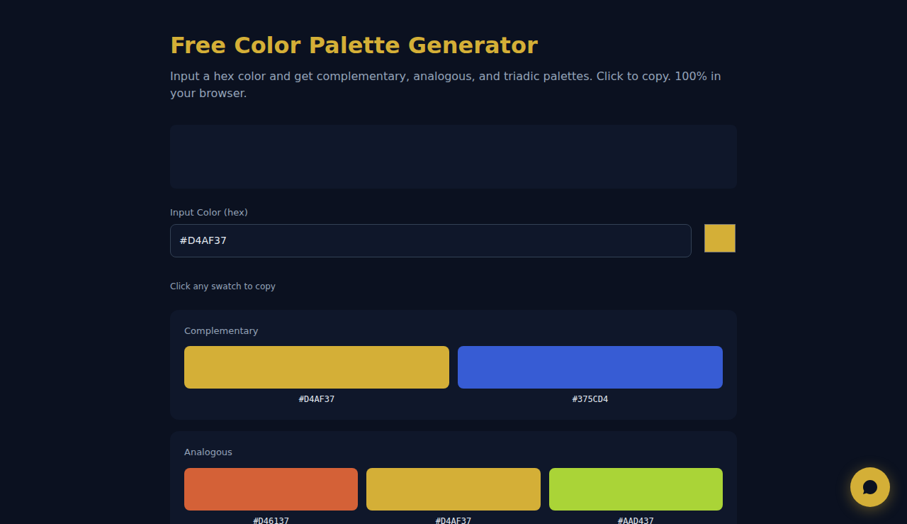 Free Color Palette Generator - S.C.A.L.A.