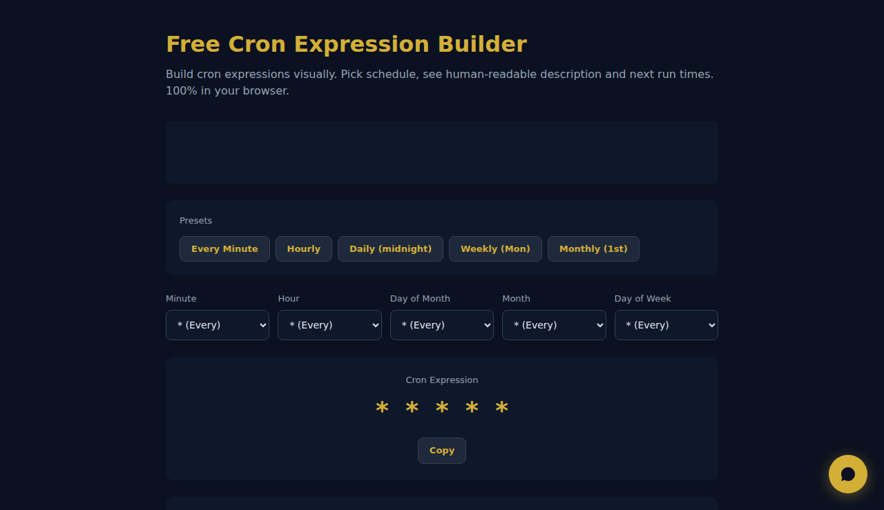 Free Cron Expression Builder - S.C.A.L.A.