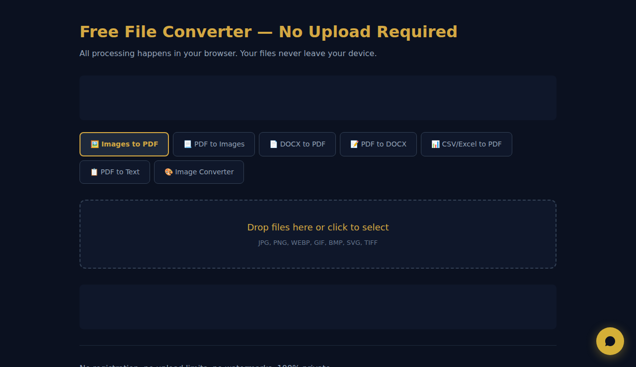 Convertidor de Archivos Gratis — Sin Subir - S.C.A.L.A.
