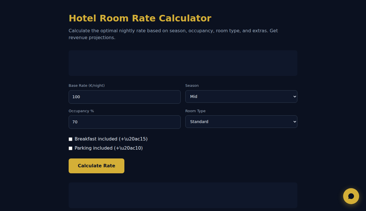 Hotel Room Rate Calculator - S.C.A.L.A.