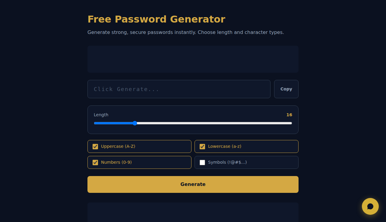Free Password Generator - S.C.A.L.A.