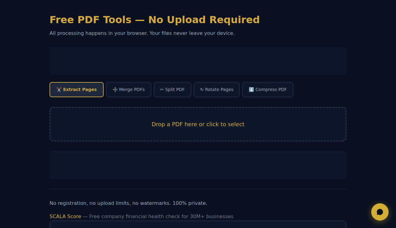 Free PDF Tools — No Upload Required - S.C.A.L.A.