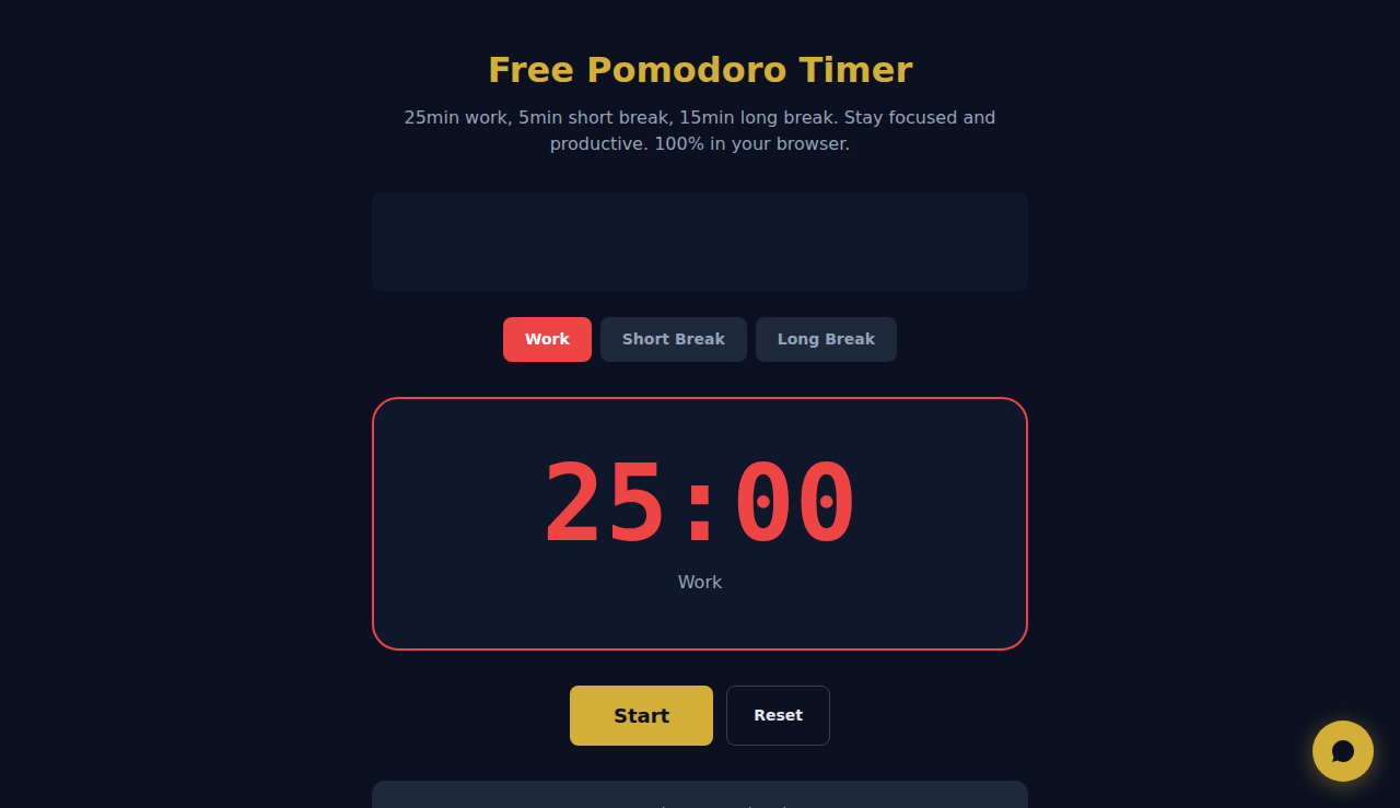 Free Pomodoro Timer - S.C.A.L.A.