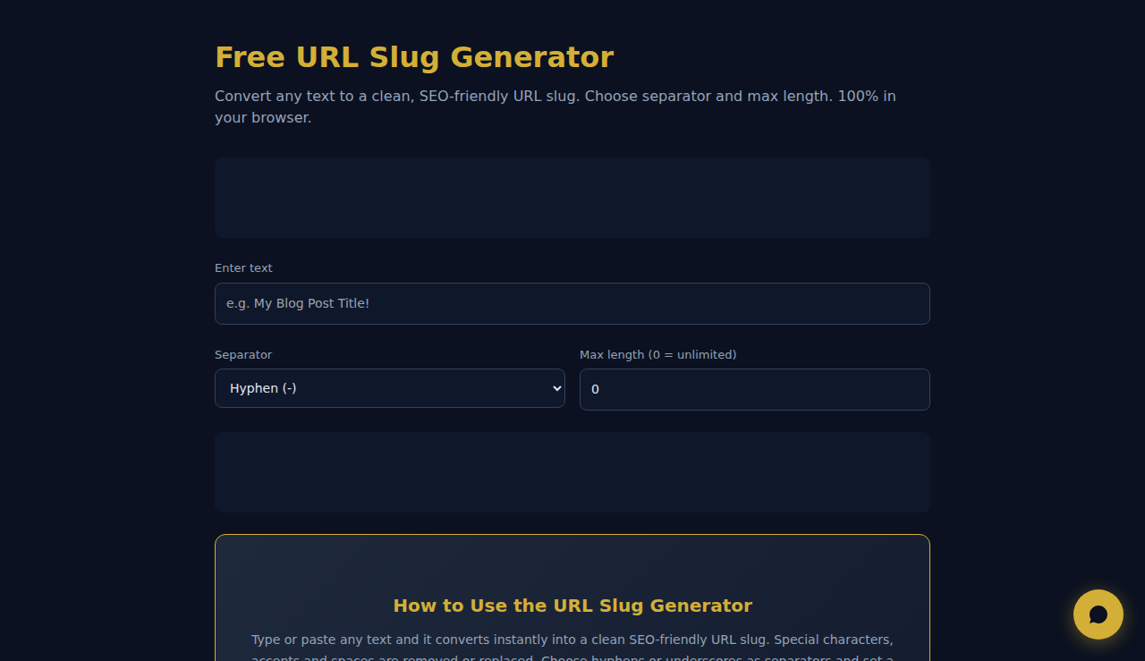 Free URL Slug Generator - S.C.A.L.A.