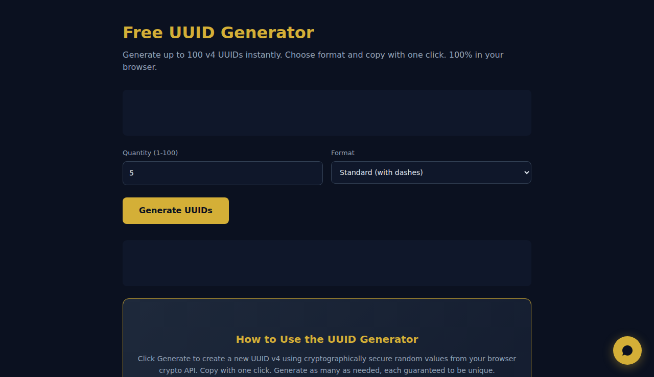 Free UUID Generator - S.C.A.L.A.