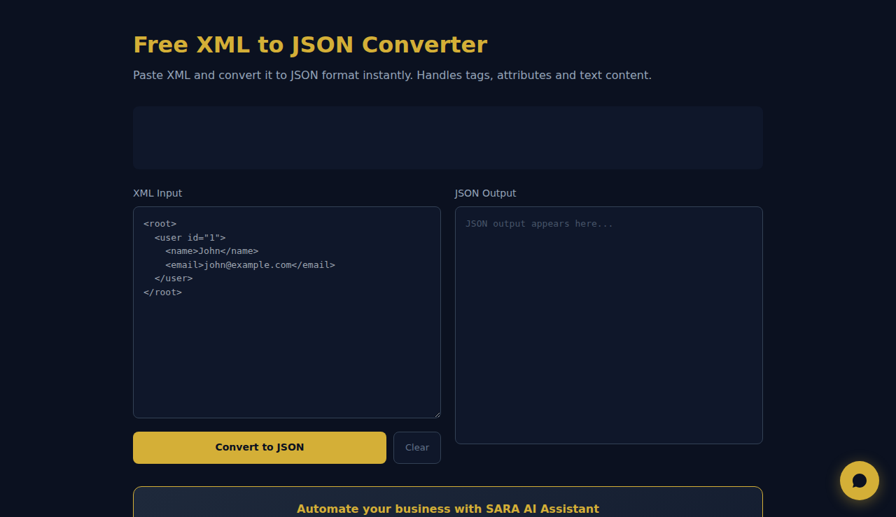 Free XML to JSON Converter - S.C.A.L.A.