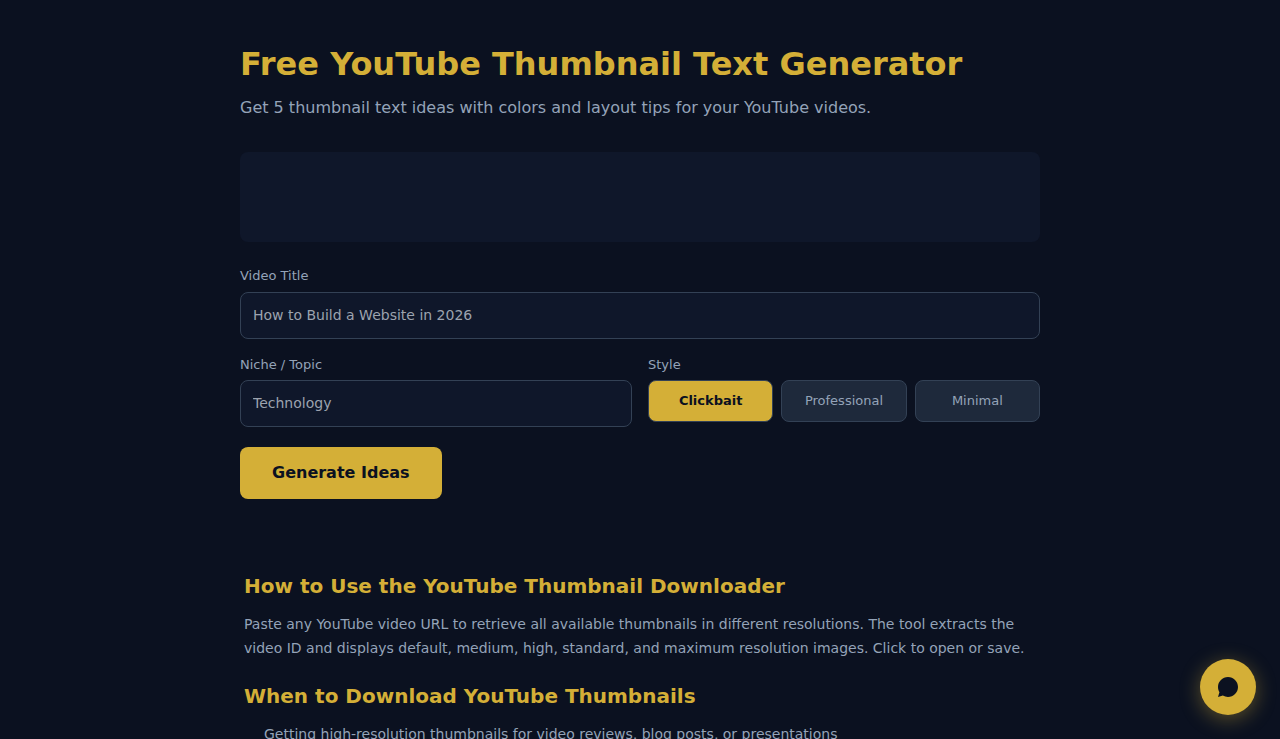 Free YouTube Thumbnail Text Generator - S.C.A.L.A.
